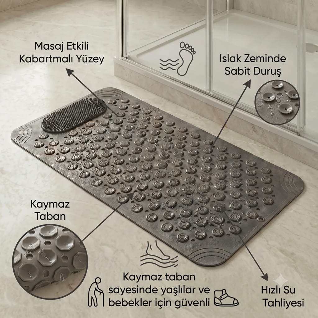 Vantuzlu Banyo ve Duş Kaydırmazı